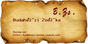 Budaházi Zsóka névjegykártya